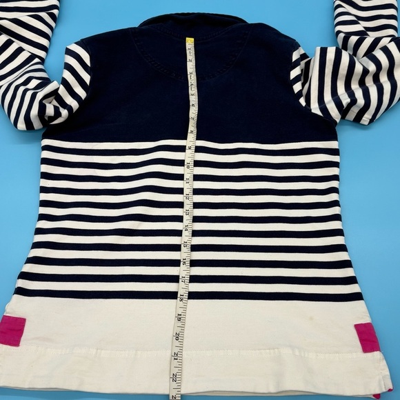 Navy and White Striped Nautical Pullover Joules Cowdray Rare Size 4 - Picture 6 of 12